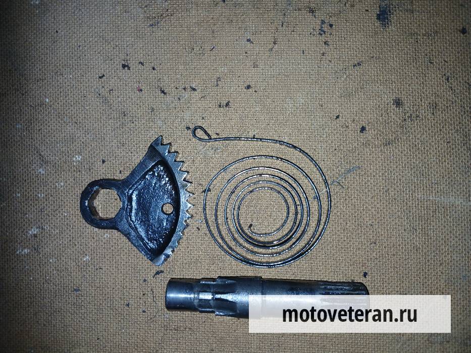 Вал + сектор + пружина на мотоцикл Минск 3.112 фото